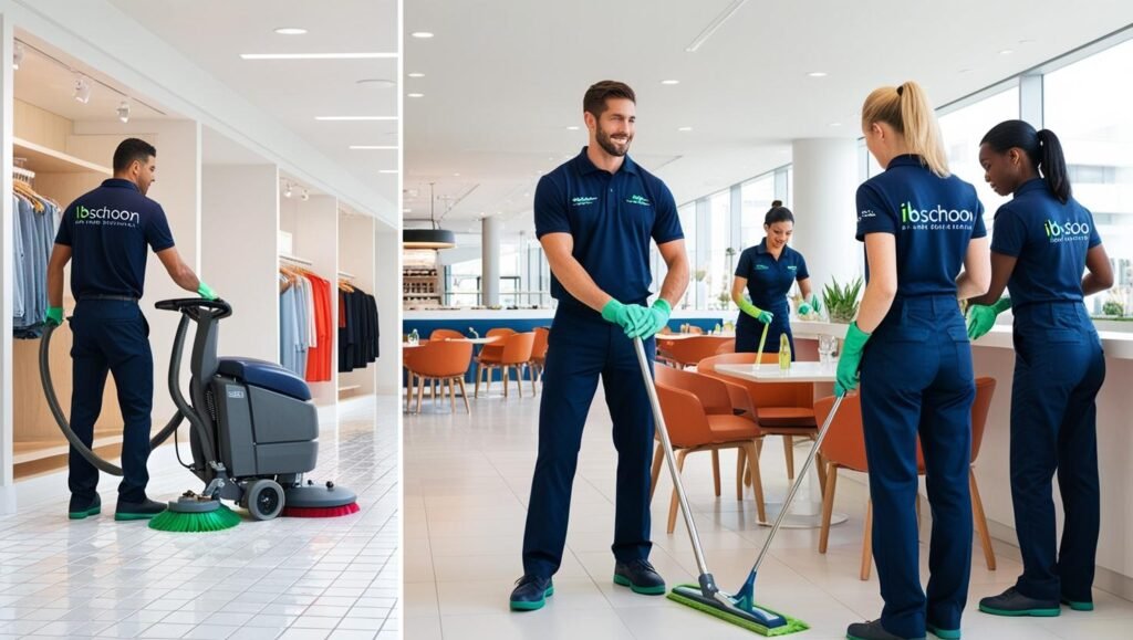 Schoonmaak van winkels en restaurants